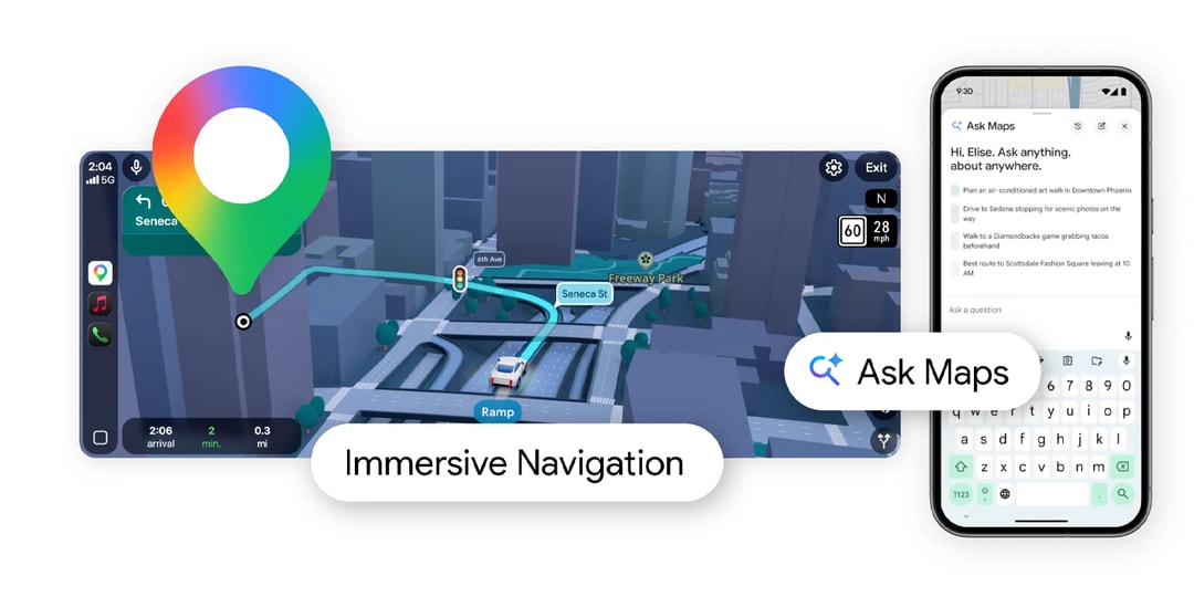 Google Maps startet „Ask Maps“ und Immersive Navigation mit Gemini‑KI ...