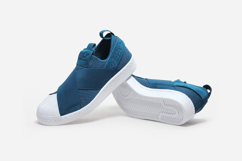 Adidas superstar slip on mineral blue hotsell