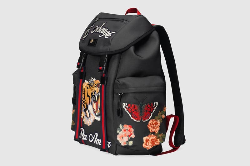 Gucci backpack with discount embroidery