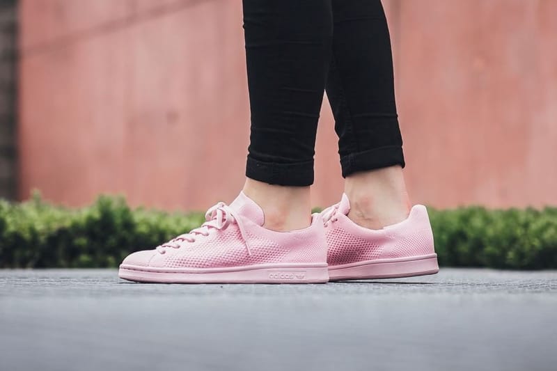 Adidas originals stan clearance smith primeknit pink