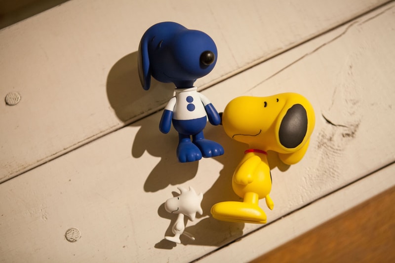 Figurine Snoopy & Woodstock Medicom Toy X A Bathing Ape - Rare