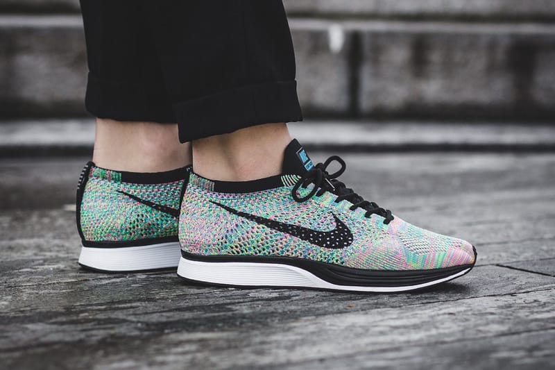 nike flyknit racer multicolor outfit