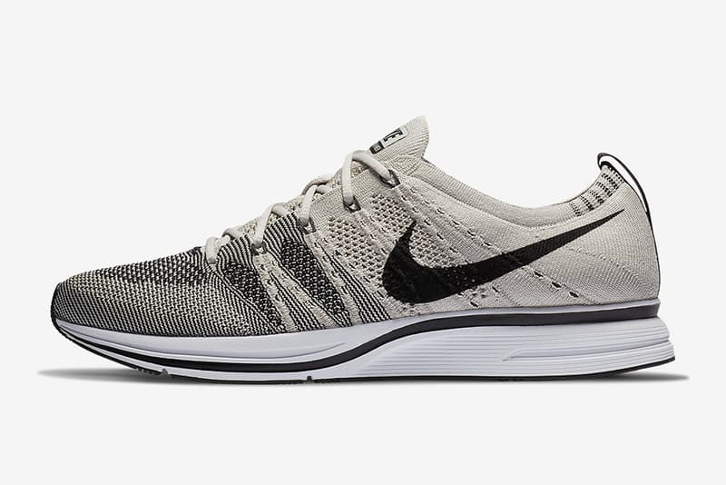 pale grey flyknit trainer