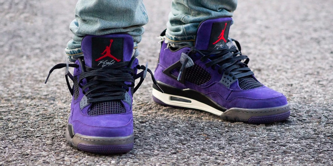 Travis Scott x Air Jordan 4 紫色版本實物細節曝光 | Hypebeast