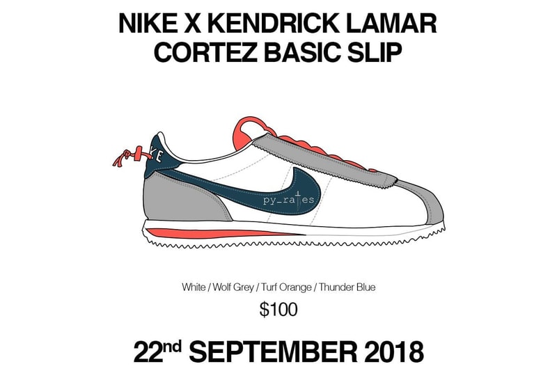 kendrick slip on cortez