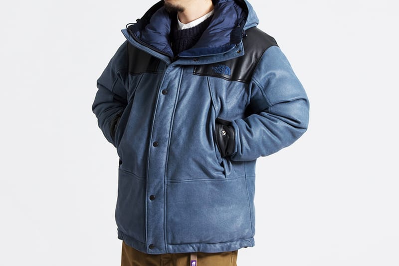 The north face purple label mountain down leather clearance jacket