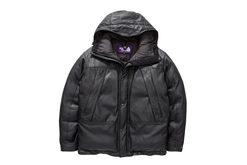 The north face purple label mountain down sale leather jacket