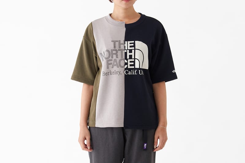 The north face on sale asymmetry logo tee