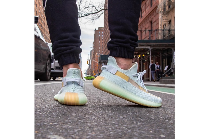 yeezy hyperspace on feet