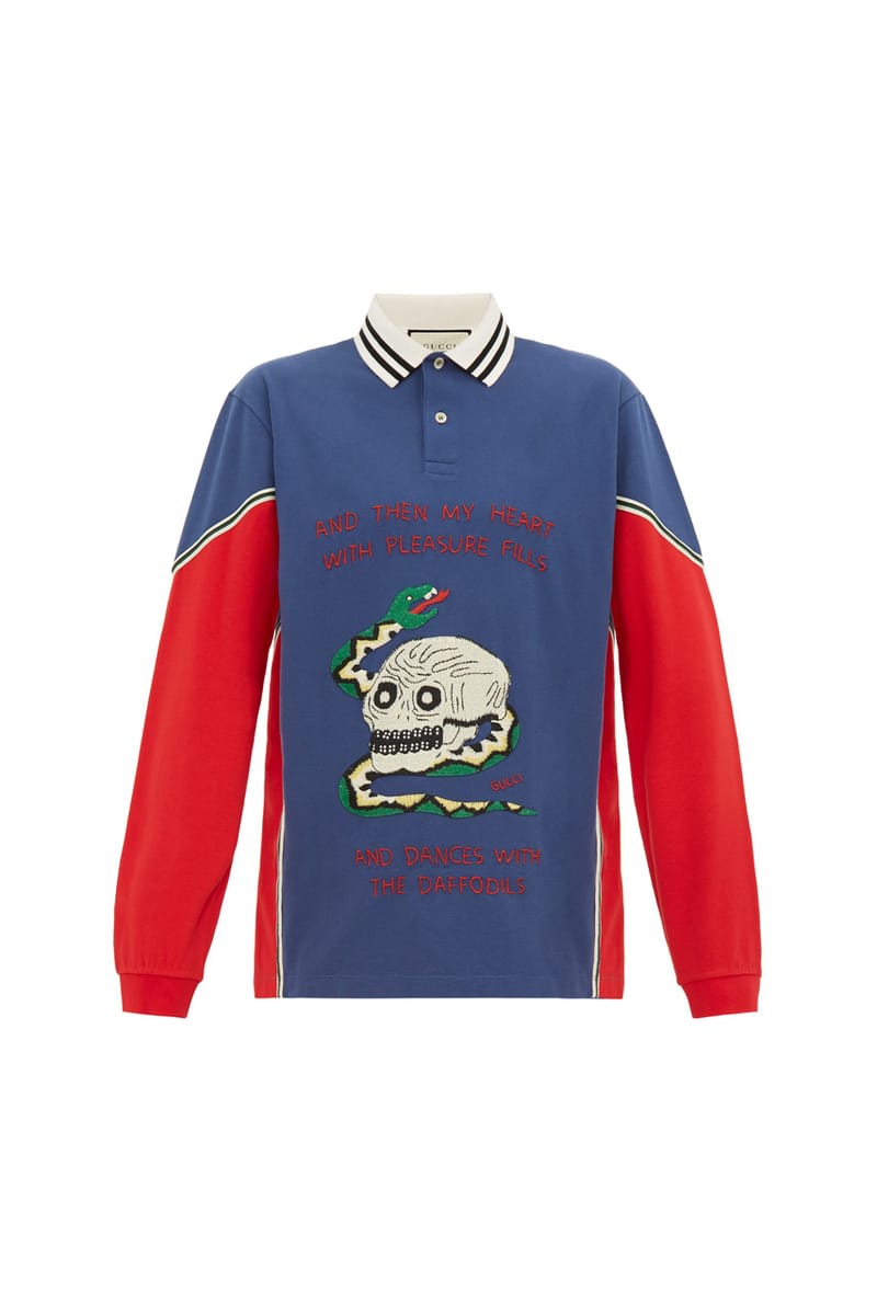 Gucci 全新Skull and Snake-Appliqué 長袖Polo 衫上架| Hypebeast