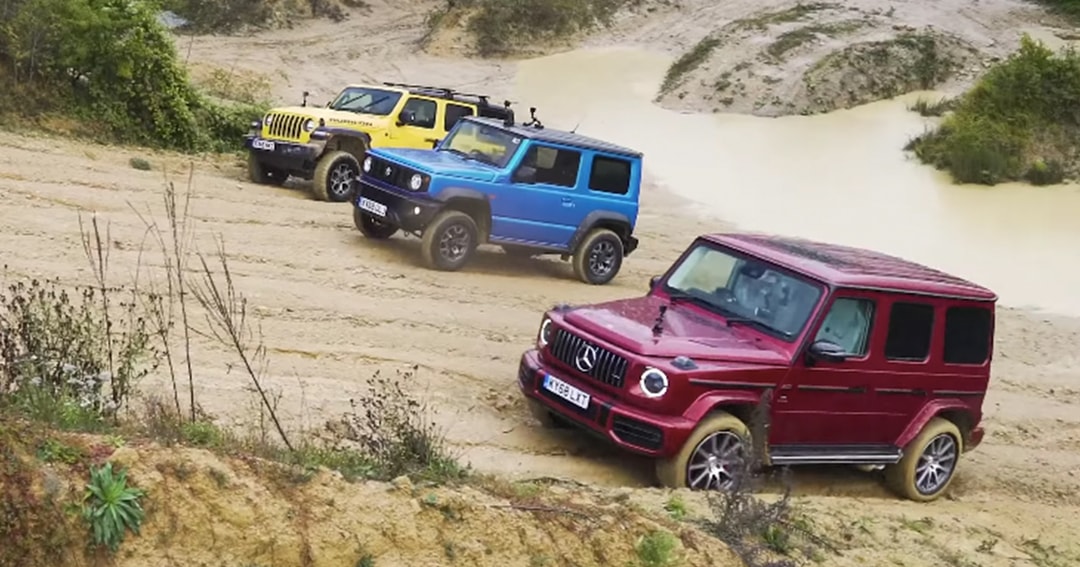 Mercedes-AMG G63、Suzuki Jimny 和 Jeep Wrangler 展開山路 Drag Race 對決 | Hypebeast