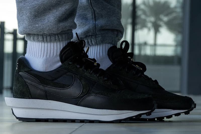 nike sacai ld waffle on feet