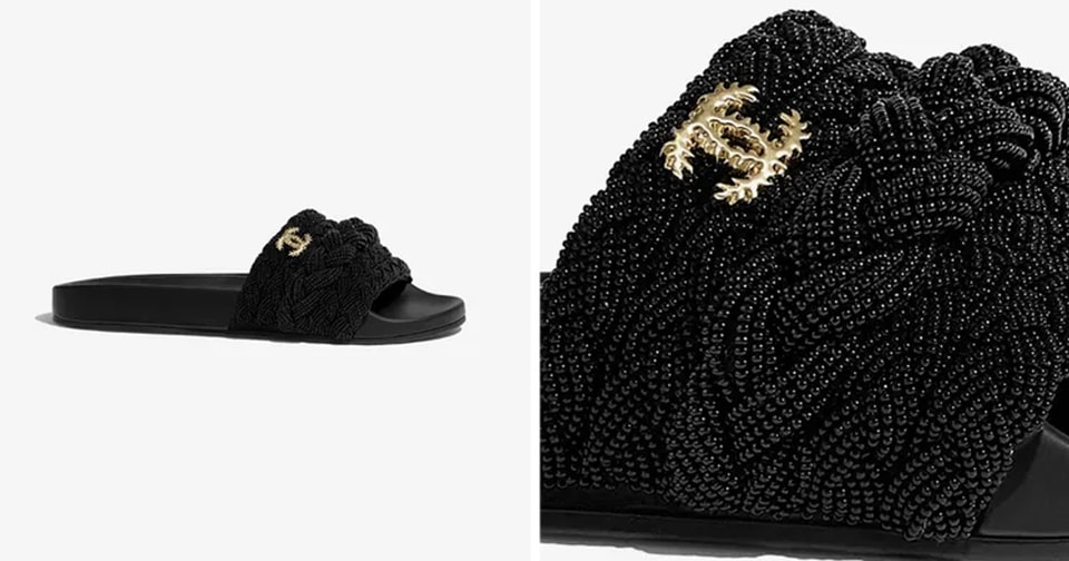 chanel mules pearls and lambskin