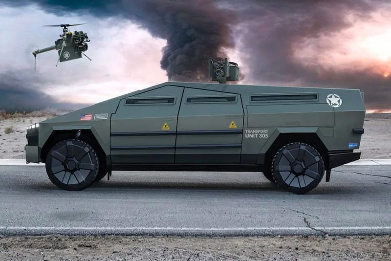 Tesla Cybertruck Hypebeast   Tesla Cybertruck Electric Military Vehicle Electric Future Renders 002 