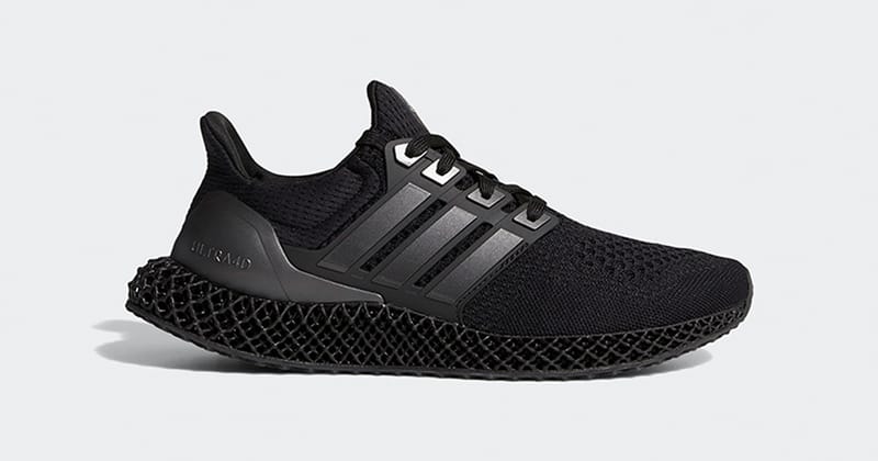 adidas ultra 4d triple black on feet