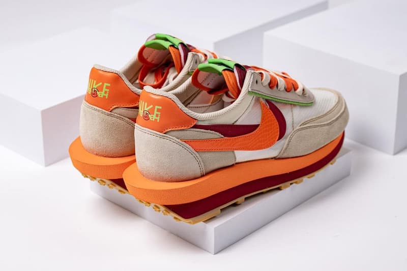 sacai clot waffle orange