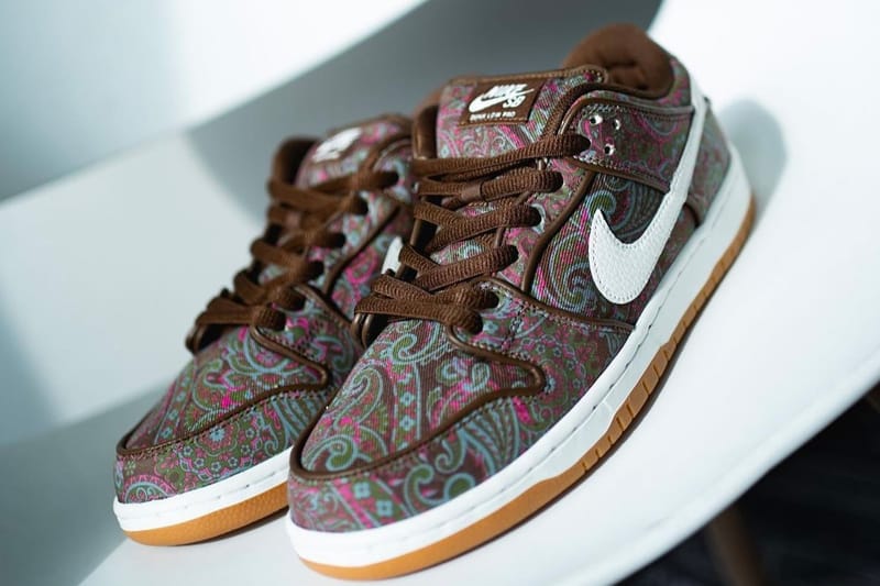 率先預覽Nike SB Dunk Low「Brown Paisley」全新配色近賞圖輯| Hypebeast