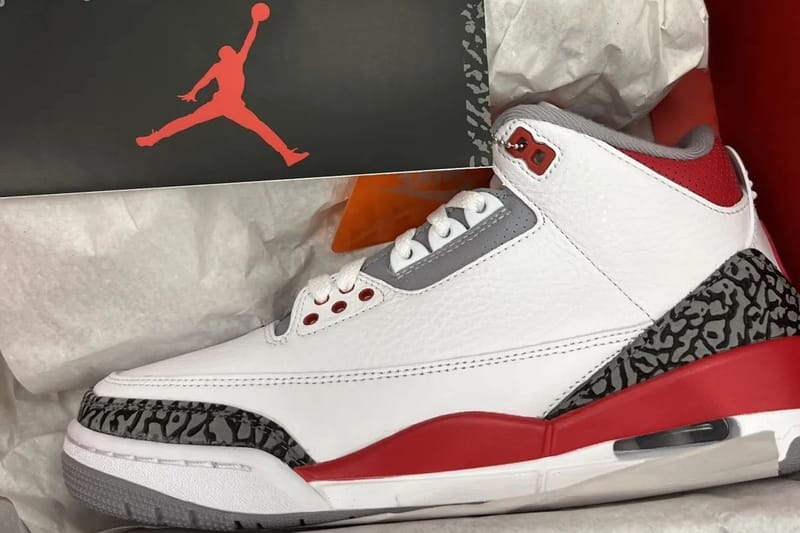 率先預覽Air Jordan 3 OG 最新復刻配色「Fire Red」 | Hypebeast