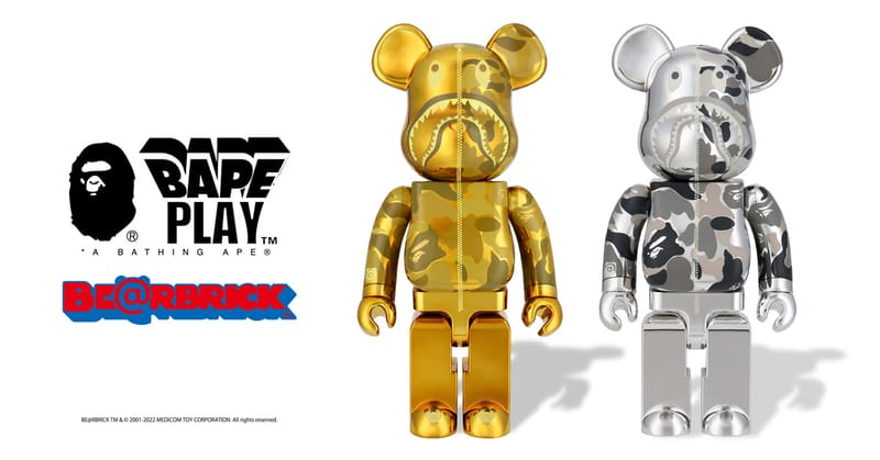 Medicom Toy 攜手A BATHING APE®︎ 打造金銀兩色BE@RBRICK 