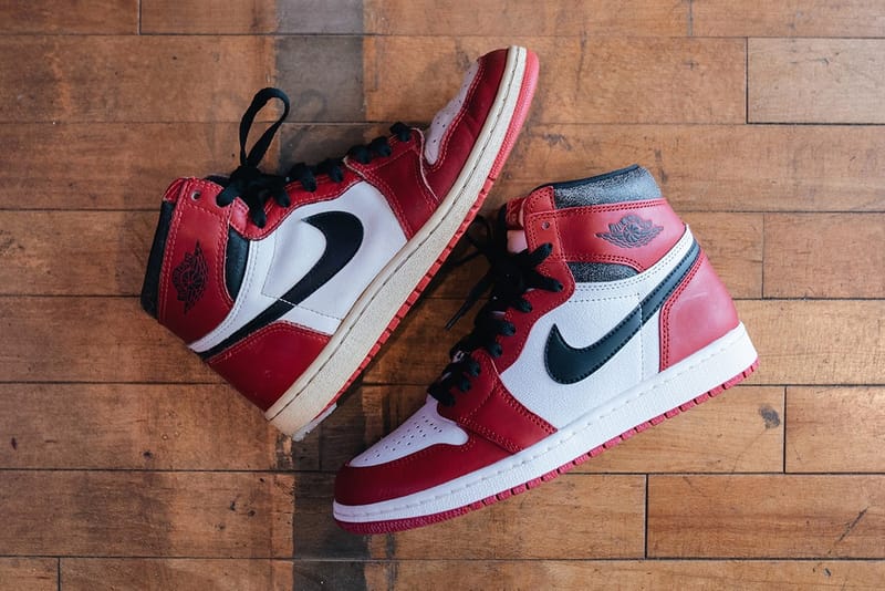 實際比對1985 Air Jordan 1「Chicago」與2022 Air Jordan 1「Lost