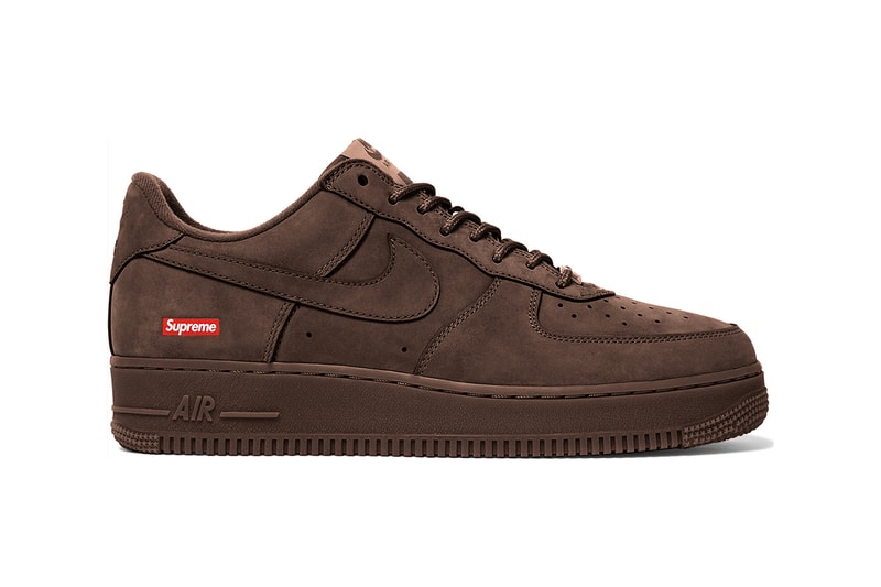 傳言Supreme 將推出Nike Air Force 1 Low 最新聯名配色「Baroque Brown