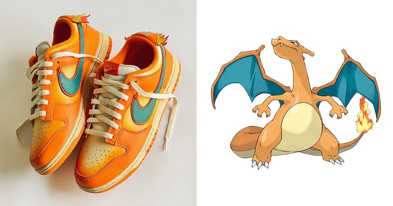 Custom nike 2024 dunks charmander