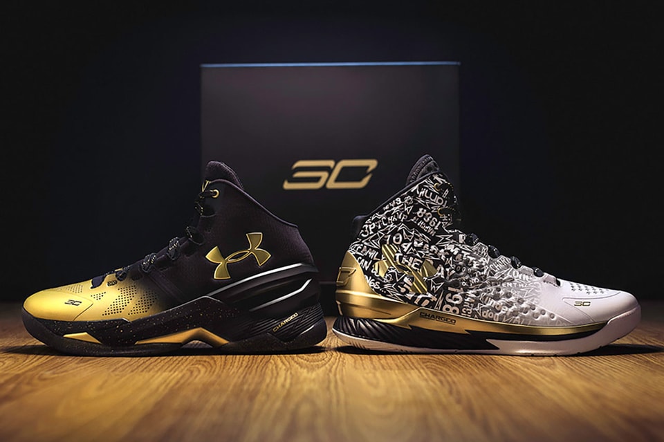 Stephen curry gold shoes discount