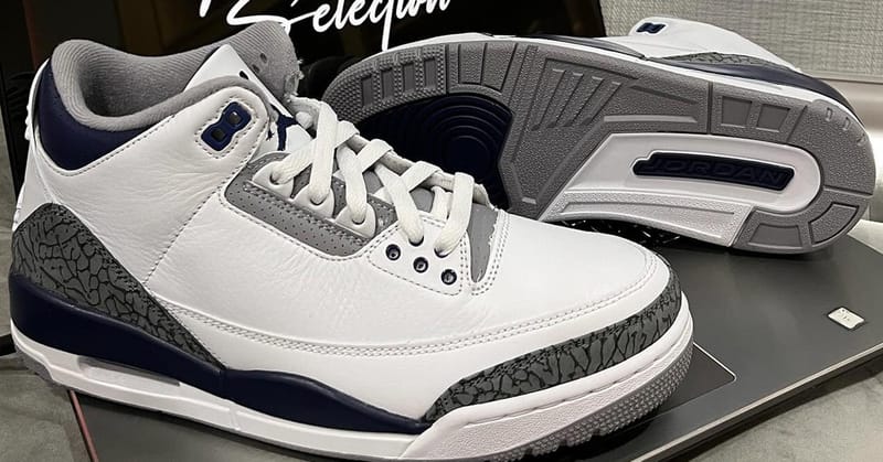 率先預覽Air Jordan 3 最新配色「Midnight Navy」 | Hypebeast