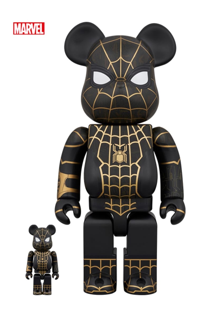 Medicom Toy 全新BE@RBRICK「SPIDER-MAN BLACK & GOLD SUIT」系列公仔 