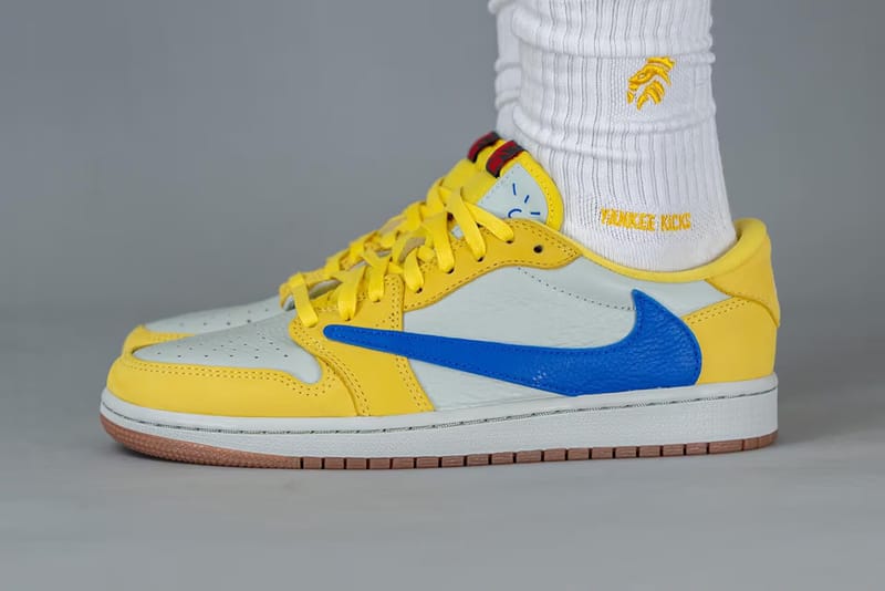 Travis Scott x Air Jordan 1 Low OG 全新配色「Canary」上腳圖輯