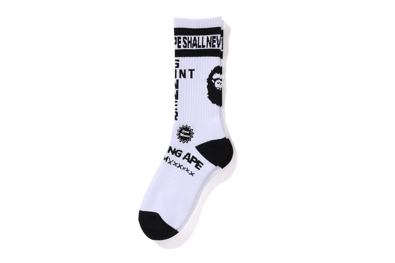 SAINT Mxxxxxx × BAPE® AP_SOCKS/APE SAINT Mxxxxxx × BAPE® AP_SOCKS/APE / BLK