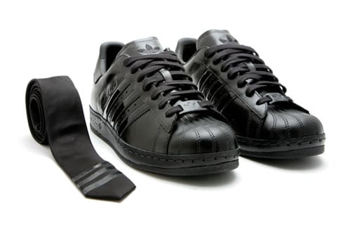 Adidas superstar black tie project sale x david z