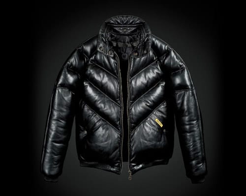 Double goose v 2025 bomber leather jacket