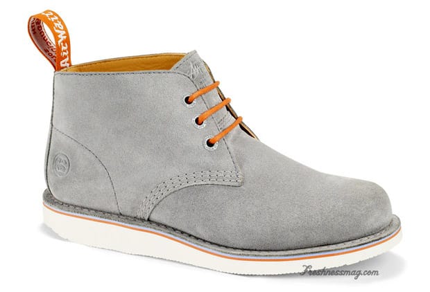 Dr. Martens x Stussy Deluxe Tyler Desert Boot In Grey/Ornage