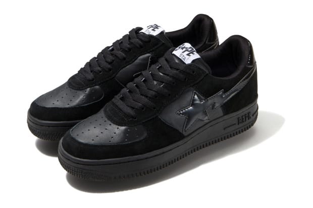 A Bathing Ape Bapesta Black Tonal Sneakers | Hypebeast