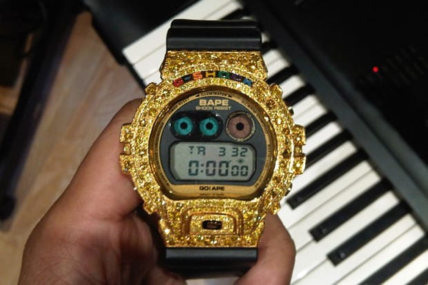 Pharrell Williams Custom Bape x Casio G-Shock DW-6900 | Hypebeast