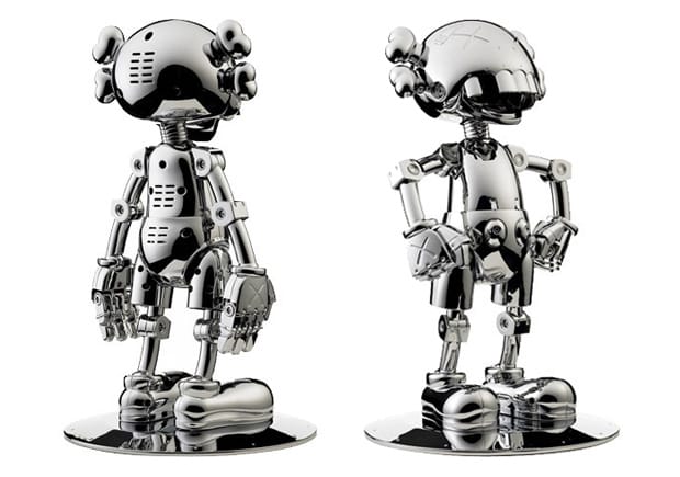 Hajime Sorayama x OriginalFake KAWS No Future Companion Silver 