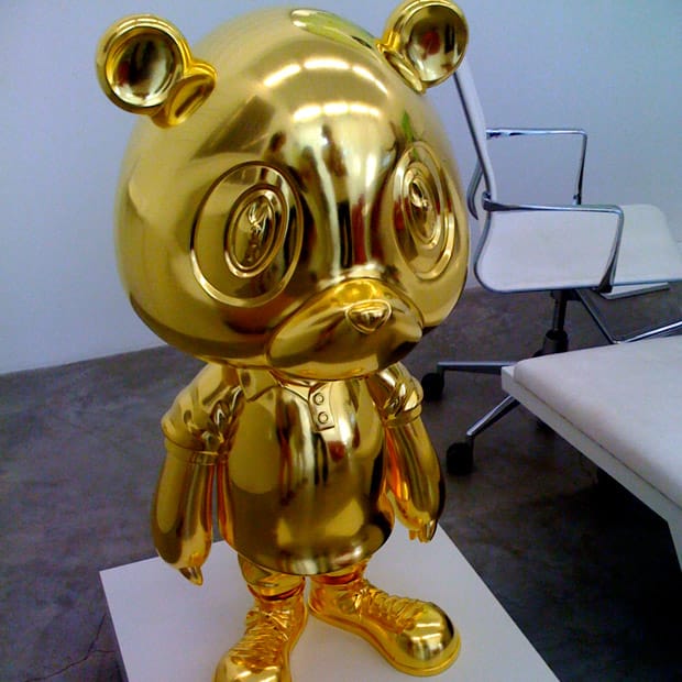 Kanye West x Takashi Murakami Gold Bear Sculpture | Hypebeast