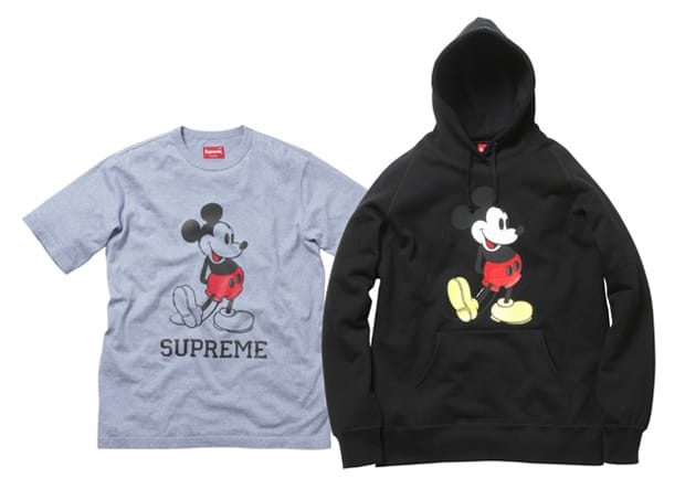 Supreme mickey sales mouse hoodie