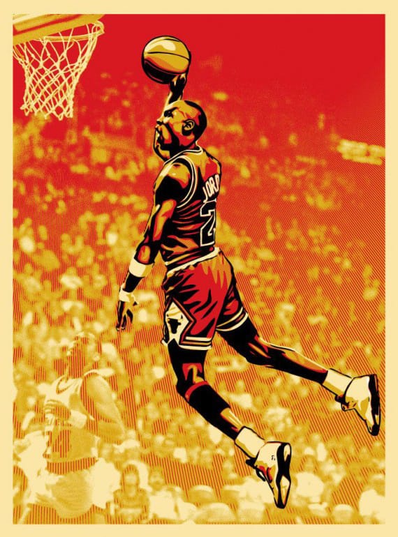 Michael jordan poster ペニーハーダウェイ ジョーダン オフィシャル品