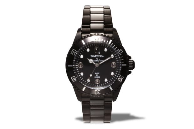 時計 A BATHING APE 2009 Clear Bapex RARE A Bathing Ape Bapex 2009 Clear Pepsi Bezel Men's Watch