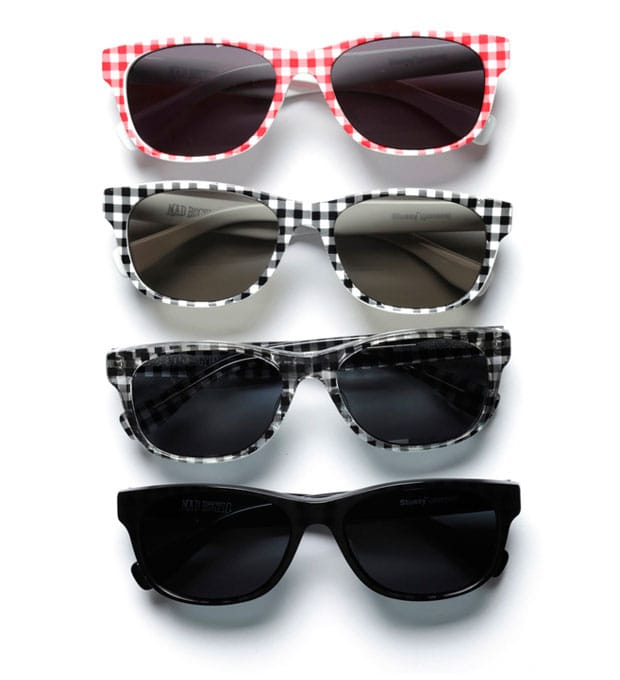 STUSSY×HECTIC eyegear サングラス Black チェック柄