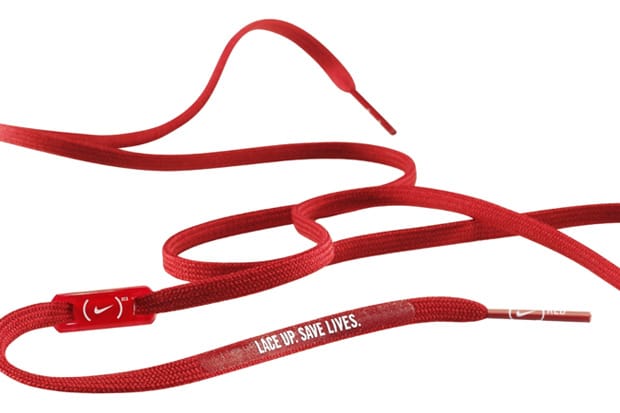 Nike red laces on sale