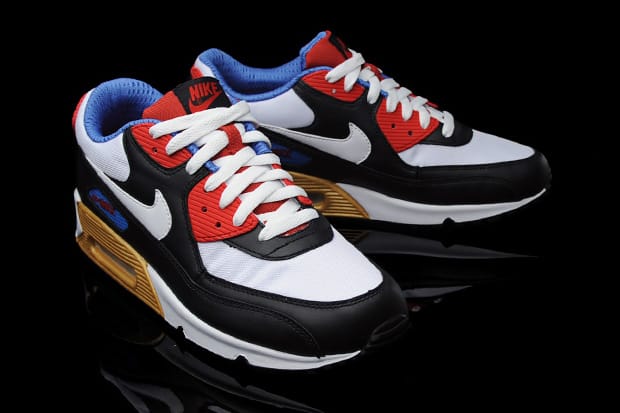 Nike air max 90 premium blue white clearance black