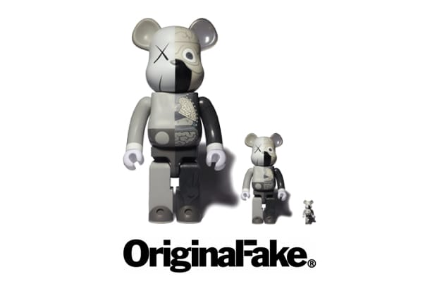 OriginalFake x Medicom Toy Dissected Companion Bearbrick Grey 