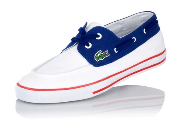 Lacoste boat shoes white online