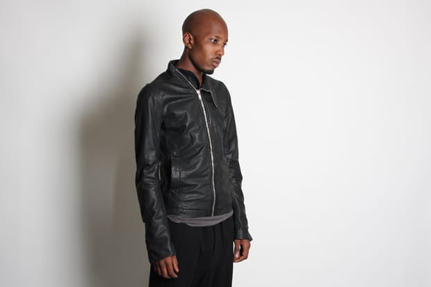 Rick Owens Lambskin Leather Mollino Jacket | Hypebeast