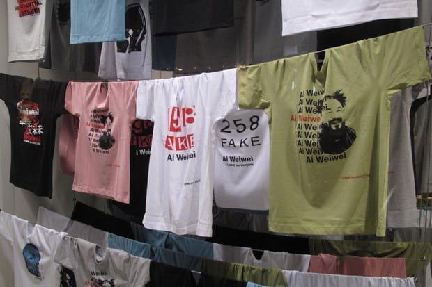 Ai Weiwei for Dover Street Market Installation and T-shirt