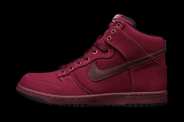 white and burgundy dunks