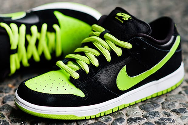 Neon green and black sneakers on sale